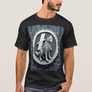 Cryptocurrency Symbol with Looping Wolf T-Shirt