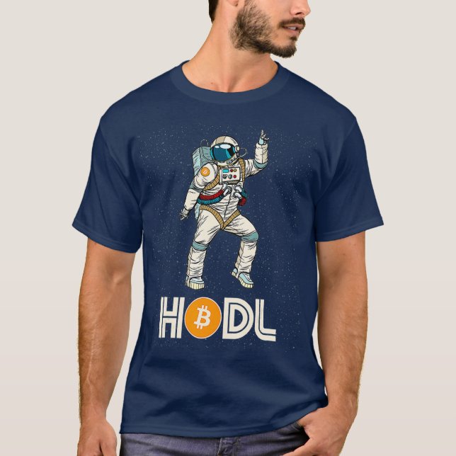 Cryptocurrency Talk BTC  Fun HODL Bitcoin Disco T-Shirt (Front)