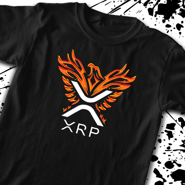 Cryptocurrency XRP Crypto Orange Rising Phoenix T-Shirt (Creator Uploaded)