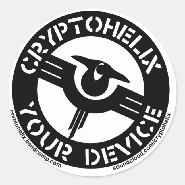Cryptohelix - Your Device Classic Round Sticker (Front)