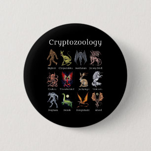 Cryptozoology Cryptid Creatures 6 Cm Round Badge