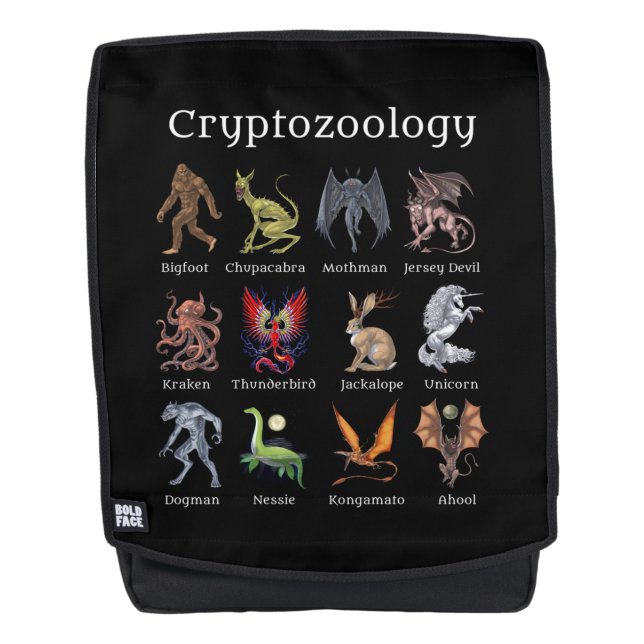 Cryptozoology Cryptid Creatures Backpack (Front)