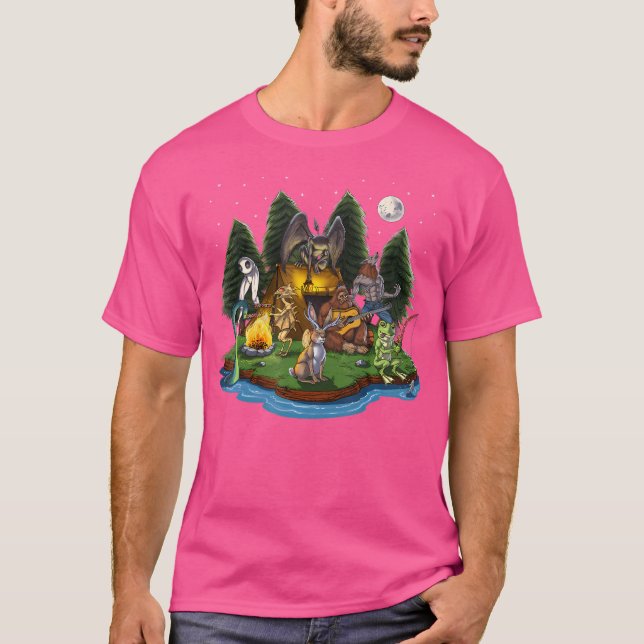 Cryptozoology Cryptid Creatures Bigfoot Jackalope  T-Shirt (Front)