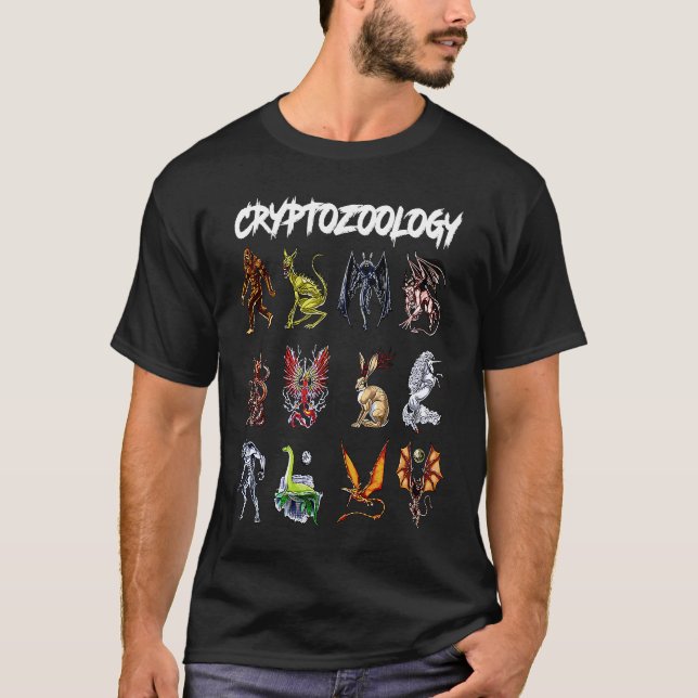 Cryptozoology Cryptid Creatures Fantasy Mythical M T-Shirt (Front)