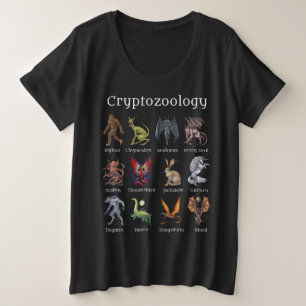 Cryptozoology Cryptid Creatures Plus Size T-Shirt