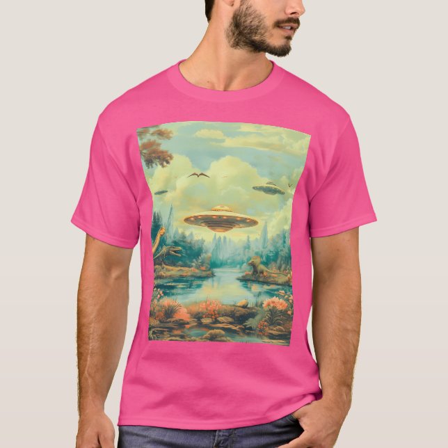 Cryptozoology Retro Sci-Fi Kitsch T-Shirt (Front)