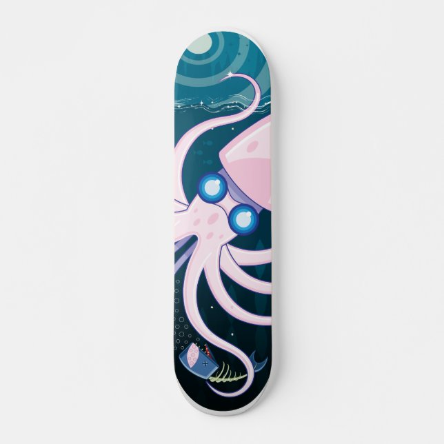 CryptoZu™ Giant Squid Skateboard (Front)