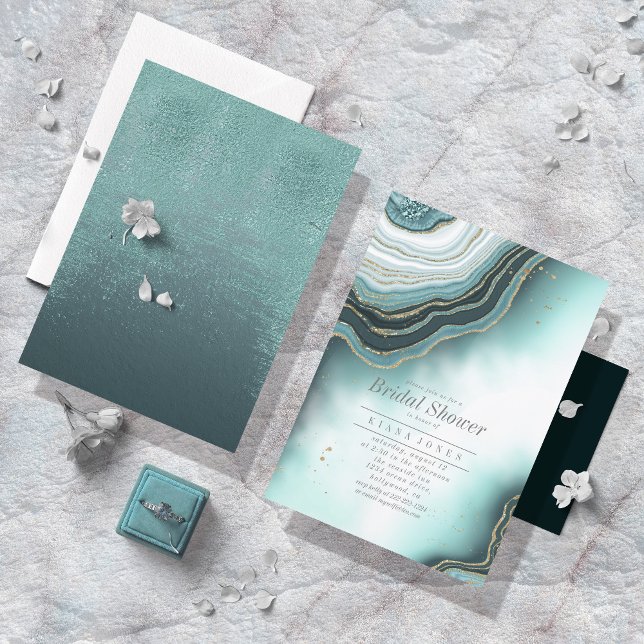 Crystal Agate Bridal Shower Teal ID825 (Creator Uploaded)