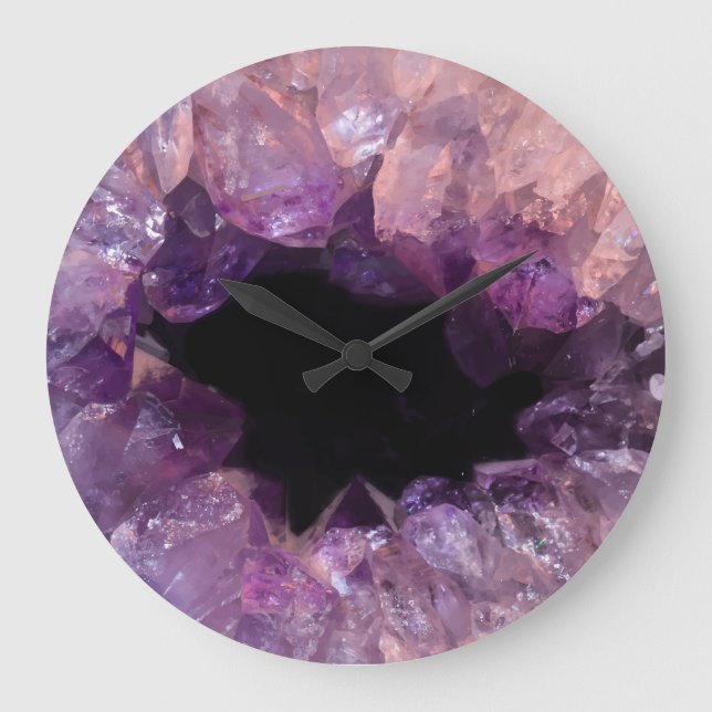 Crystal agate large clock (Front)