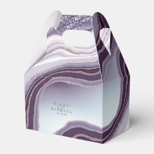 Crystal Agate Wedding Amethyst ID825 Favour Box