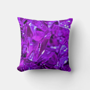 Crystal Amethyst Purple Gemstone Cushion