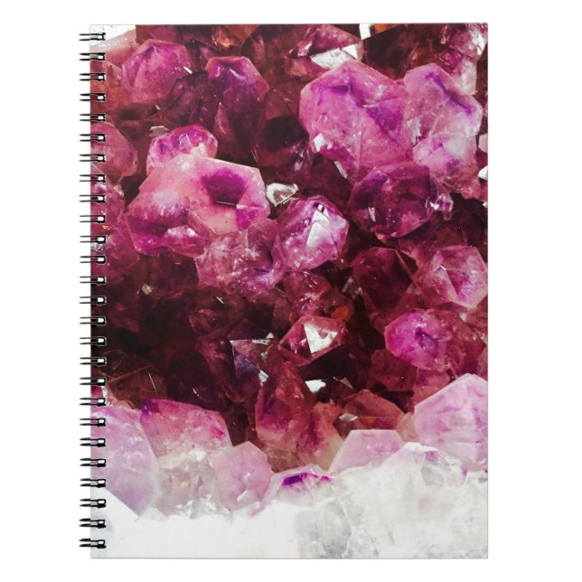 Crystal amethyst purple mineral notebook (Front)
