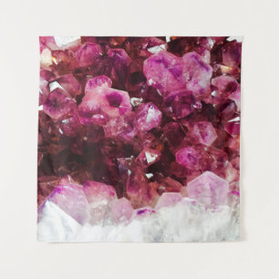 Crystal amethyst purple mineral tapestry
