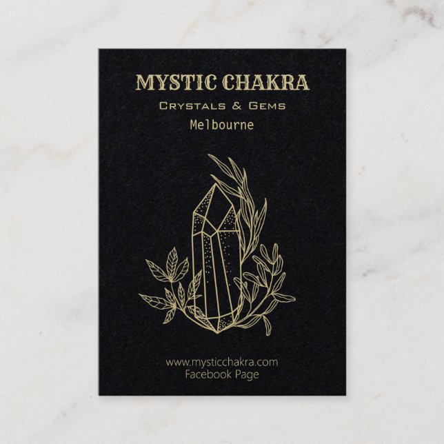 Crystal And Gem Business Card (Front)