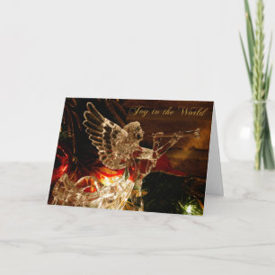 Crystal Angel Joy to the World Holiday Card