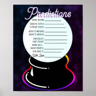 Crystal Ball Baby Predictions Game Poster
