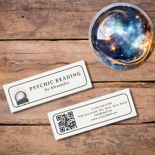 Crystal Ball Esoteric Psychic Medium QR code  Mini Business Card