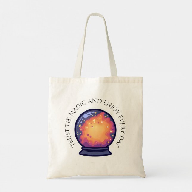 Crystal Ball Halloween Tote Bag (Back)