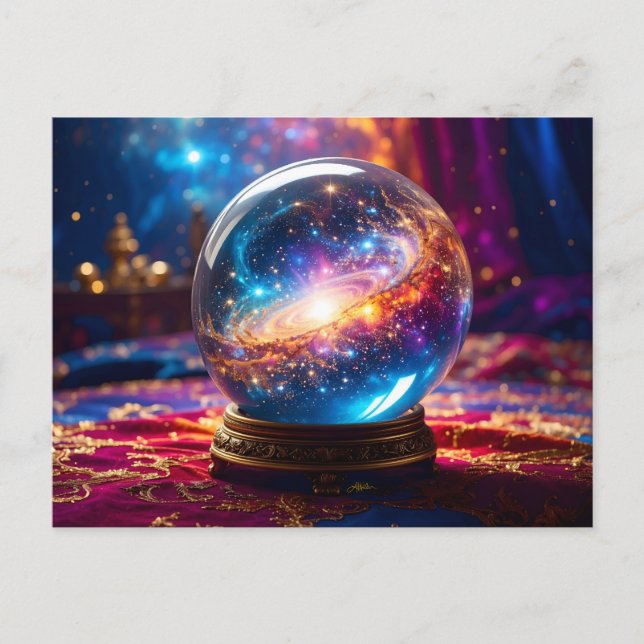 Crystal Ball - I See A Cosmic Event In Your Future Postcard (Front)