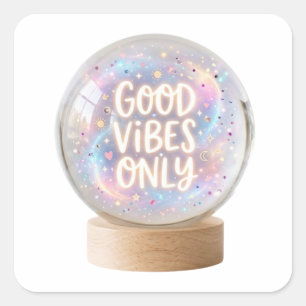Crystal Ball Predicting Good Vibes Square Sticker