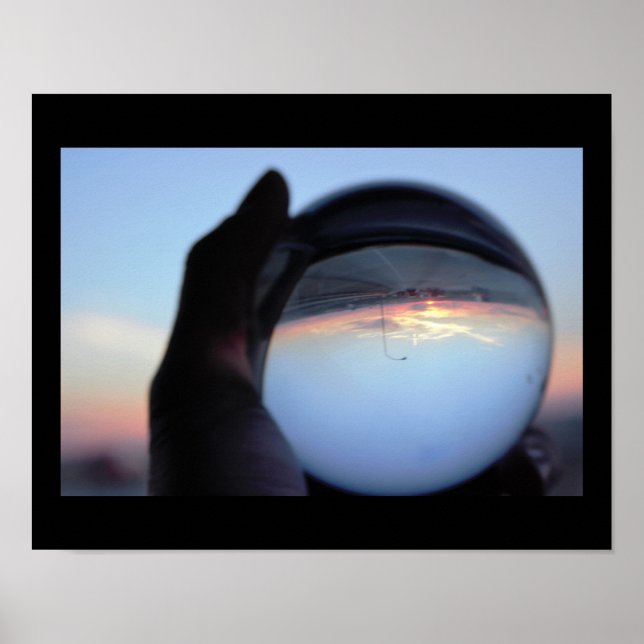Crystal Ball Sunset Photo Poster (Front)