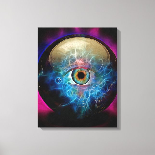 Crystal ball with eye canvas print (Front)