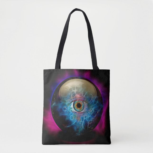 Crystal ball with eye tote bag (Front)