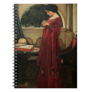 Crystal Ball Woman Waterhouse Painting Spiral Notebook