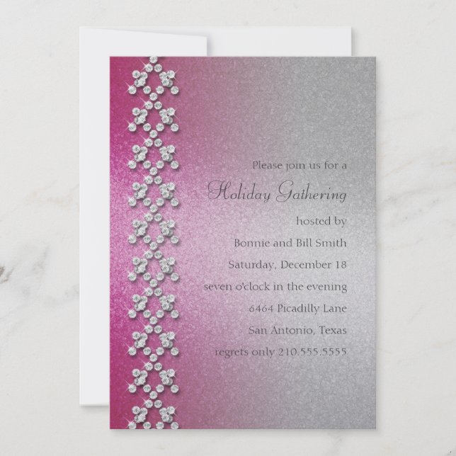 Crystal Band Holiday Party Invitation (Front)