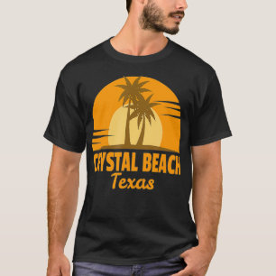 Crystal Beach Teas Retro Beach Vacation T-Shirt