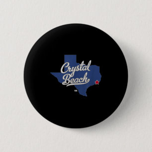 Crystal Beach Texas Tx Map 6 Cm Round Badge