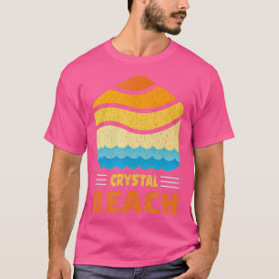 Crystal Beach Texas - Vintage Waves Graphic T-Shirt