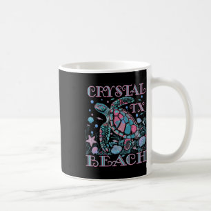 Crystal Beach Tx Turtle Lover Colorful Beach Souve Coffee Mug