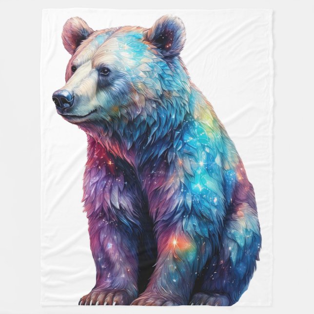 Crystal Bear  Fleece Blanket (Front)