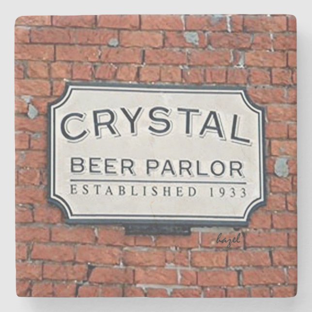 Crystal Beer Parlour, Savannah, Georgia Coaster. Stone Coaster (Front)