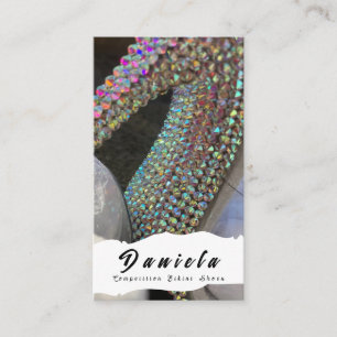 Crystal Bikini Fitness Competition Shoes Women Business Card