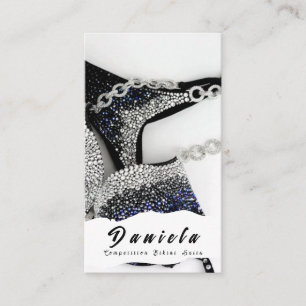 Crystal Bikini Fitness Competition Suits Women Bus Business Card