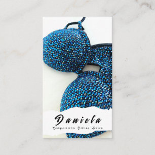 Crystal Bikini Fitness Competition Suits Women Business Card