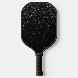 Crystal Black Bling Strass Pickleball Paddle