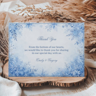 Crystal Blooms Across Winter Thank You Card