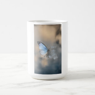 Crystal Blue Butterfly Mug