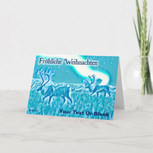 Crystal Blue Caribou - Fröhliche Weihnachten Card
