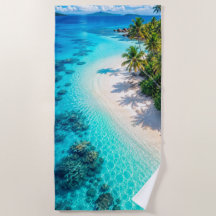 Crystal Blue Lagoon Beach Towel