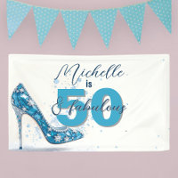 Crystal Blue Stiletto with Gemstones 50th Birthday
