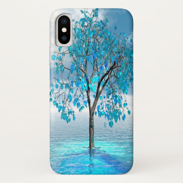 Crystal Blue Tree Case-Mate iPhone Case (Back)