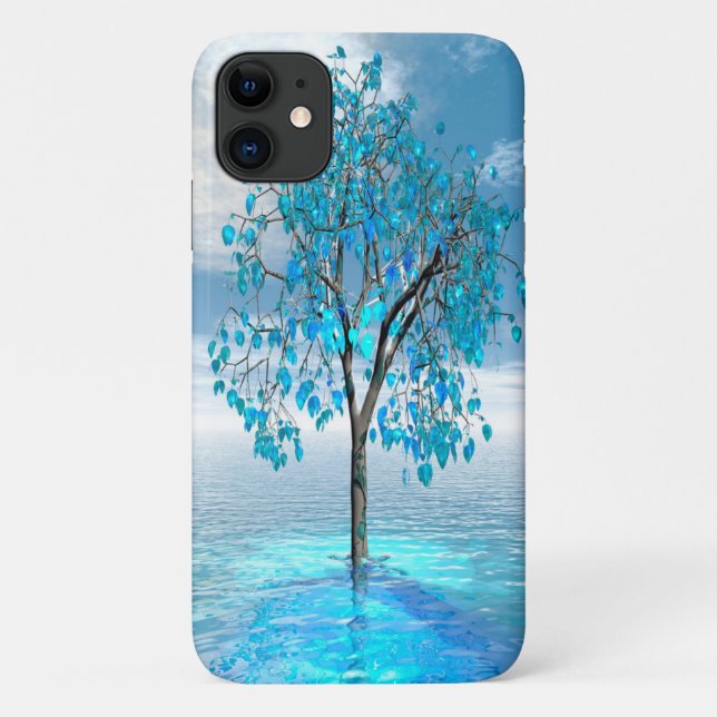 Crystal Blue Tree Case-Mate iPhone Case (Back)