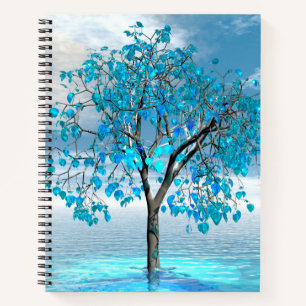 Crystal Blue Tree Notebook