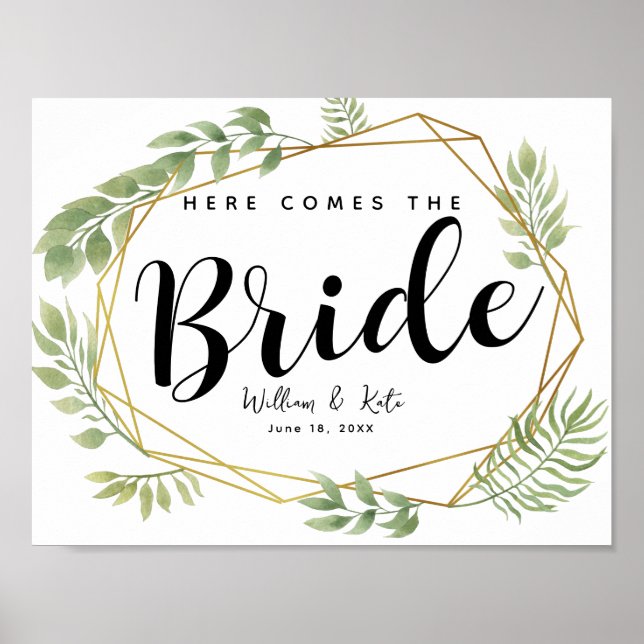 crystal botanical here comes the bride poster (Front)