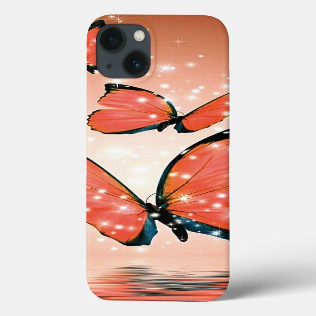 crystal butterflies Case-Mate Barely There Apple iPhone Case (Back)