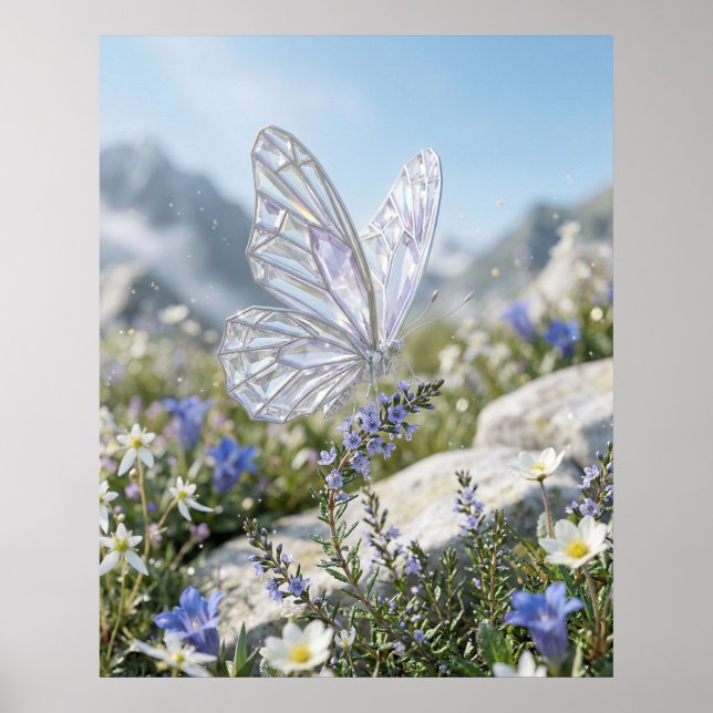 Crystal Butterfly Garden Glow Poster (Front)